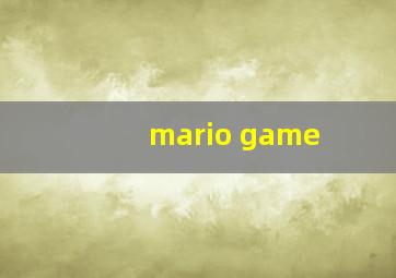 mario game